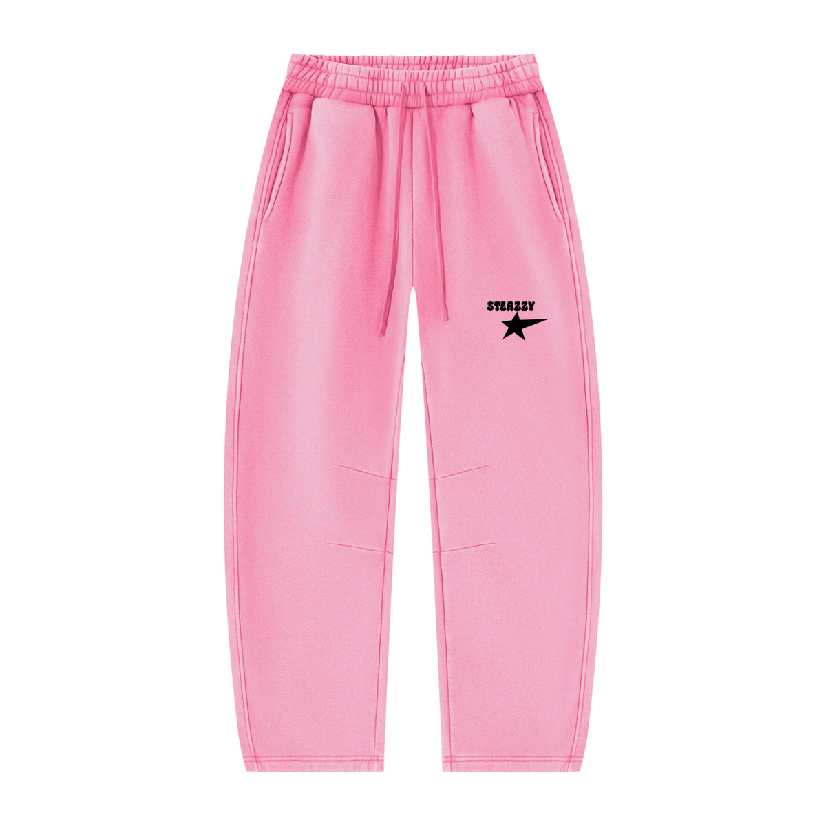 STEAZZY Vintage Wash Barrel Leg Fleece Sweatpants – Unisex
