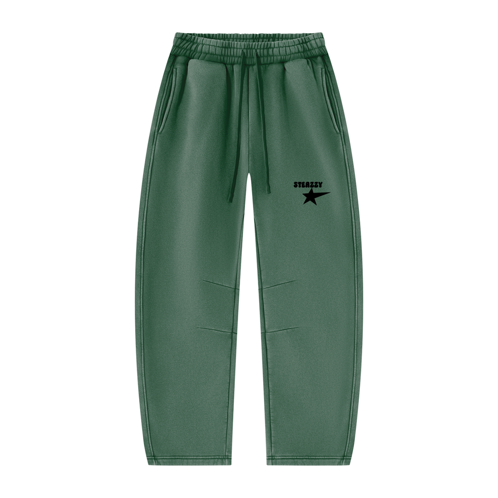 STEAZZY Vintage Wash Barrel Leg Fleece Sweatpants – Unisex