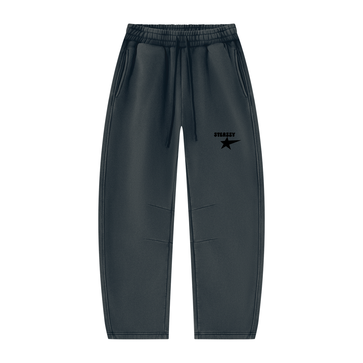 STEAZZY Vintage Wash Barrel Leg Fleece Sweatpants – Unisex