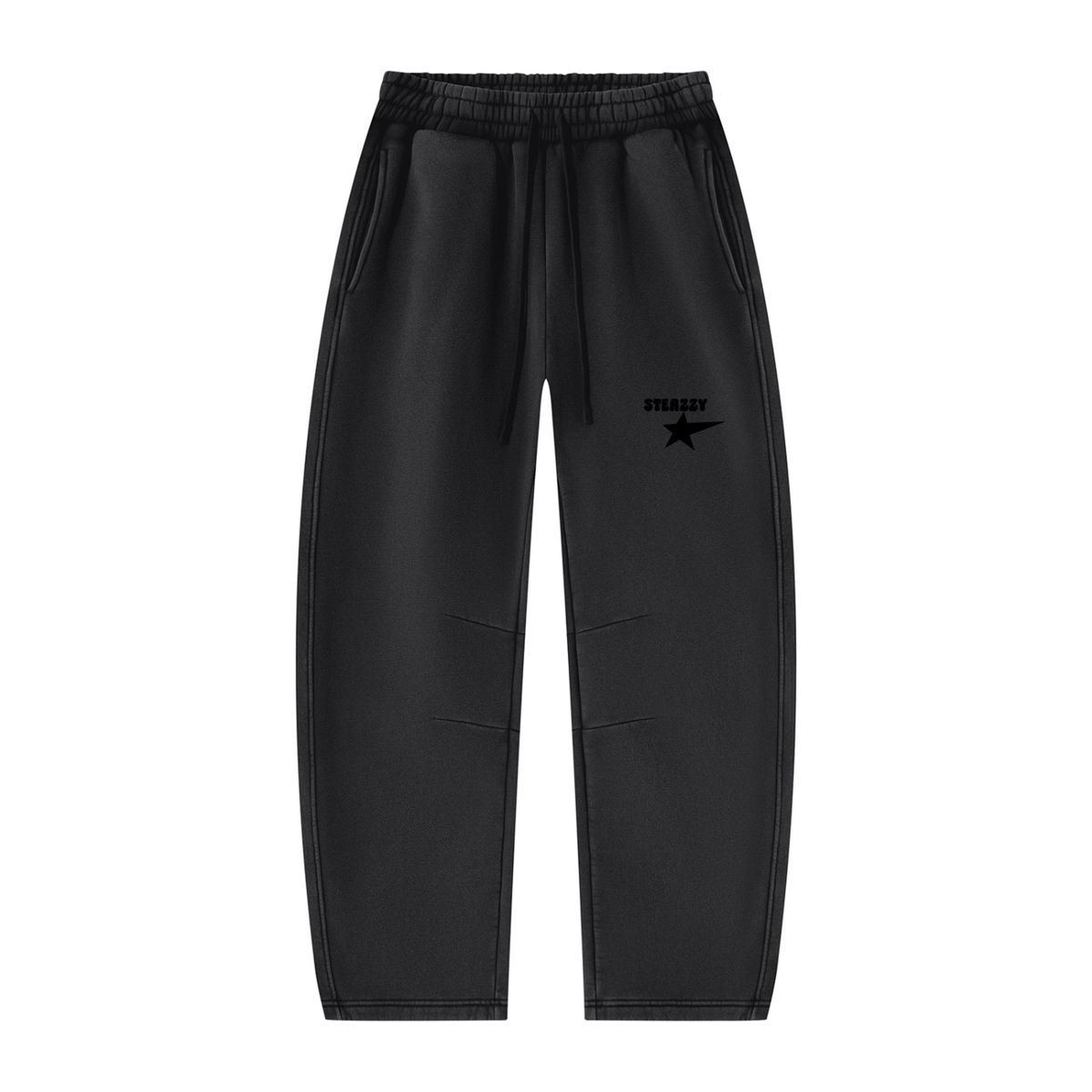 STEAZZY Vintage Wash Barrel Leg Fleece Sweatpants – Unisex