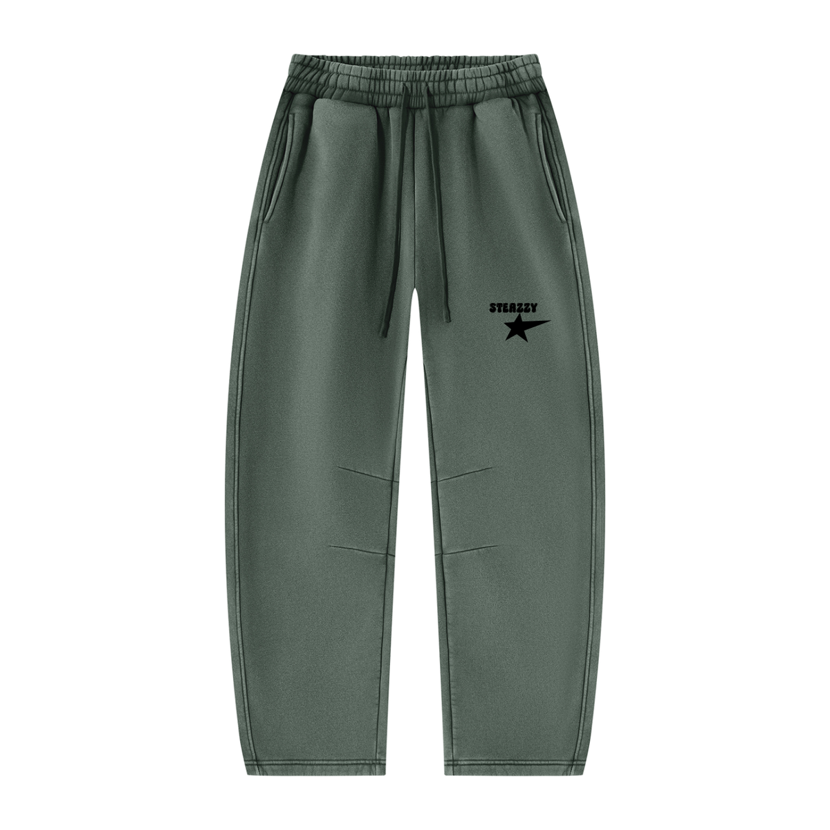 STEAZZY Vintage Wash Barrel Leg Fleece Sweatpants – Unisex