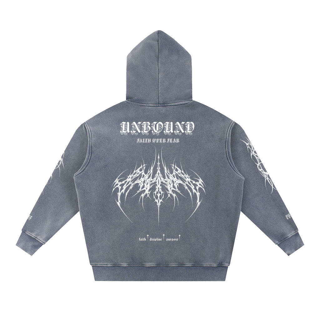 STEAZZY Snow Wash Fleece Oversize Hoodie