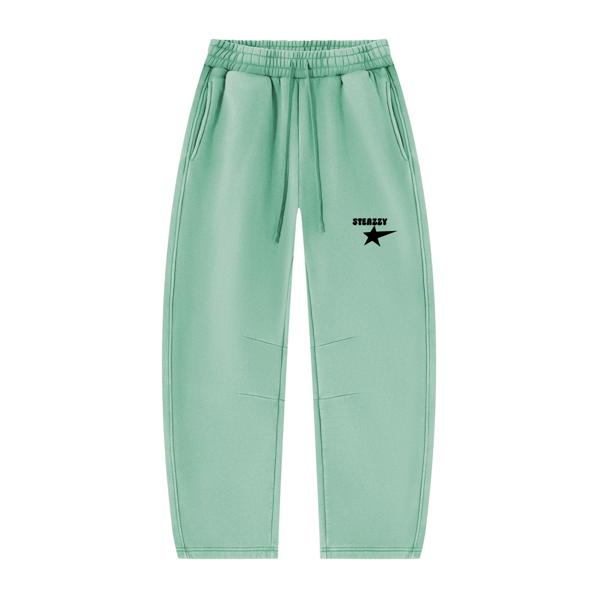 STEAZZY Vintage Wash Barrel Leg Fleece Sweatpants – Unisex