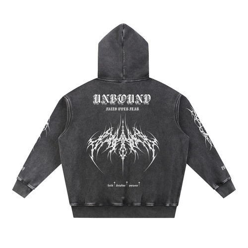 STEAZZY Snow Wash Fleece Oversize Hoodie